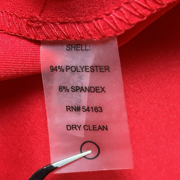 Valentines Day Tommy Hilfiger Womens Red Sleeveless Fit Flare Dress Size 2 Work - Picture 7 of 7